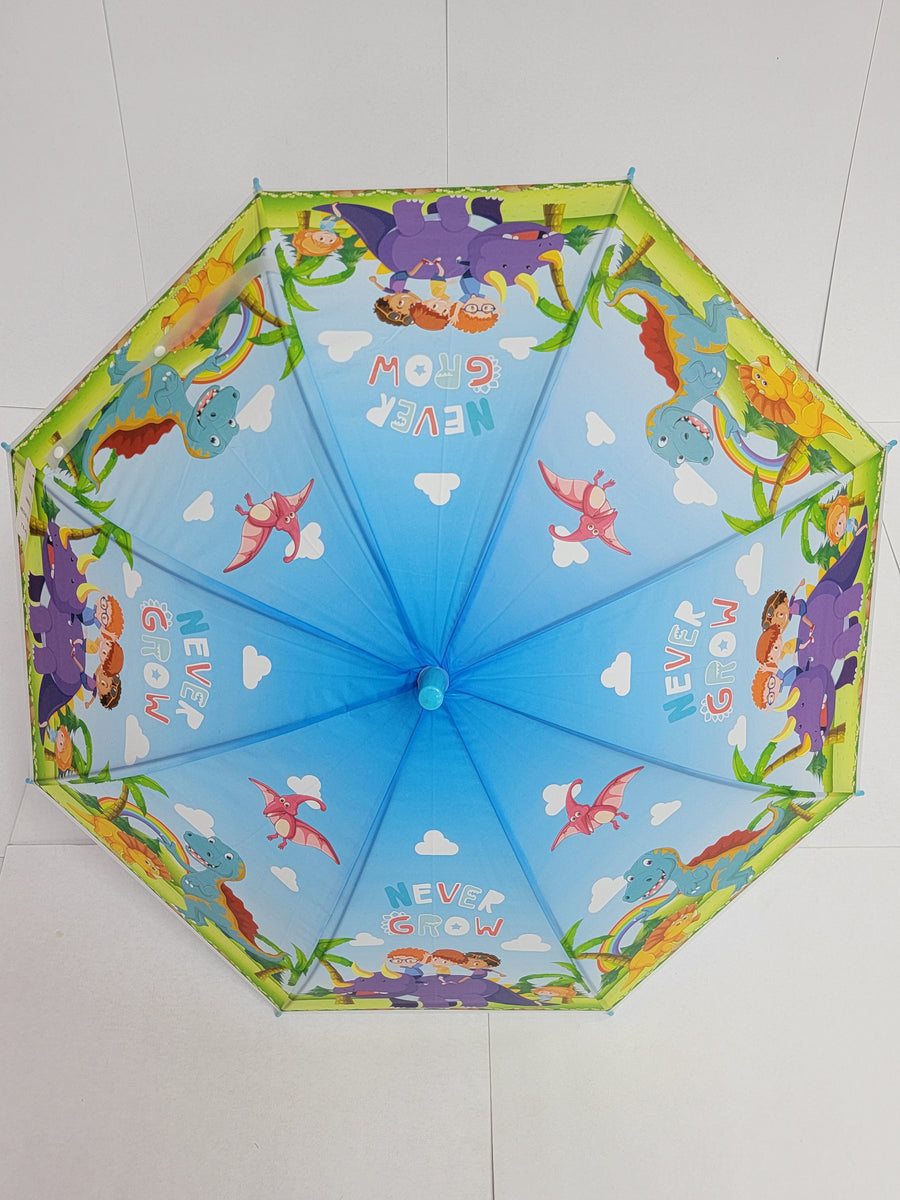 Paraguas infantil azul con estampado de dinosaurios – Dinosaurs Blue  Umbrella