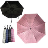 Paraguas Bolsillo Tela Goma Reversible Cuadrados